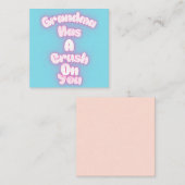 Oma heeft een oogje op je informatiekaartje (Voorkant / Achterkant)