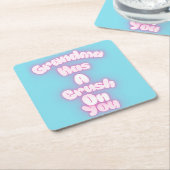 Oma heeft een oogje op je kartonnen onderzetters (Schuin)