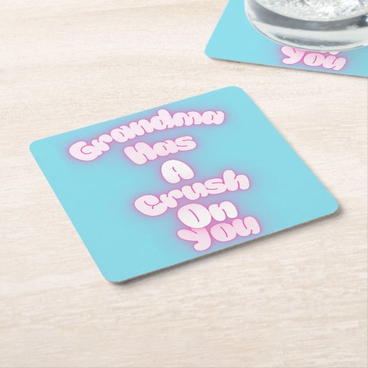 Oma heeft een oogje op je kartonnen onderzetters (Schuin)