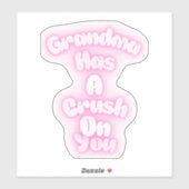Oma heeft een oogje op je sticker (Vel)