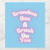 Oma heeft een oogje op je wijn etiket (Enkel label)