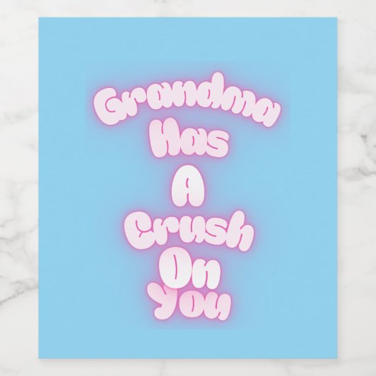 Oma heeft een oogje op je wijn etiket (Enkel label)