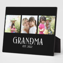 Oma heeft het moderne schrift 3 foto ingesteld