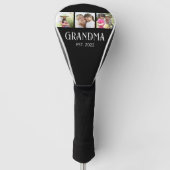 Oma heeft het moderne schrift 3 foto ingesteld golfheadcover (Voorkant)