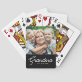 Oma heeft het moderne schrift foto opgericht pokerkaarten (Achterkant)