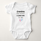 Oma heeft lang gewacht op me Baby Gift Romper (Voorkant)