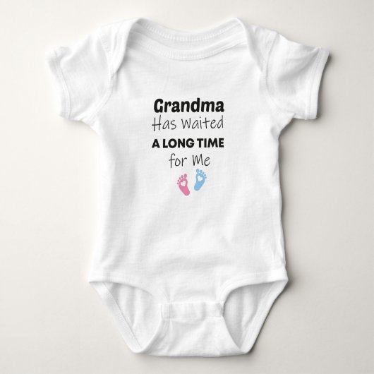Oma heeft lang gewacht op me Baby Gift Romper (Voorkant)