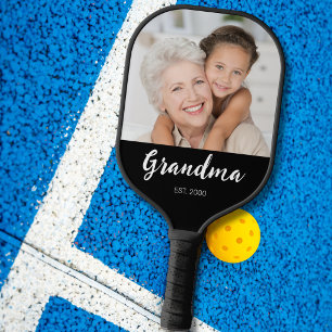 Oma heeft leuk schrift foto opgericht pickleball paddle