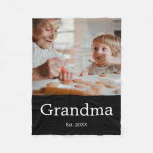 Oma Heeft Modern Fotocadeau Ingesteld Fleece Deken