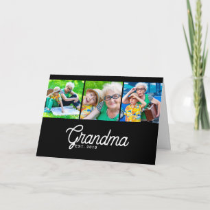 Oma heeft Modern Schrift 3 Foto Groet ingesteld Kaart