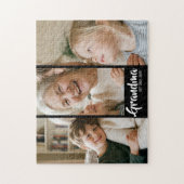 Oma heeft Modern Schrift 3 Foto ingesteld Legpuzzel (Verticaal)