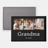 Oma heeft Modern Schrift 3 Foto ingesteld Magneet (Voorkant / Achterkant)