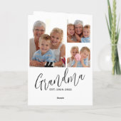 Oma heeft modern schrift 3 foto kaart (Achterkant)