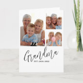 Oma heeft modern schrift 3 foto kaart (Voorkant)