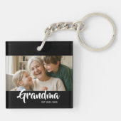 Oma Heeft Modern Schrift Foto Gesticht Sleutelhanger (Achterkant)