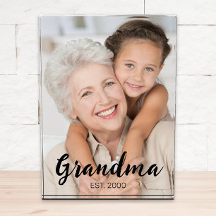 Oma heeft modern schrift foto ingesteld