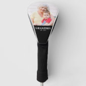 Oma heeft modern schrift foto ingesteld golfheadcover (Voorkant)