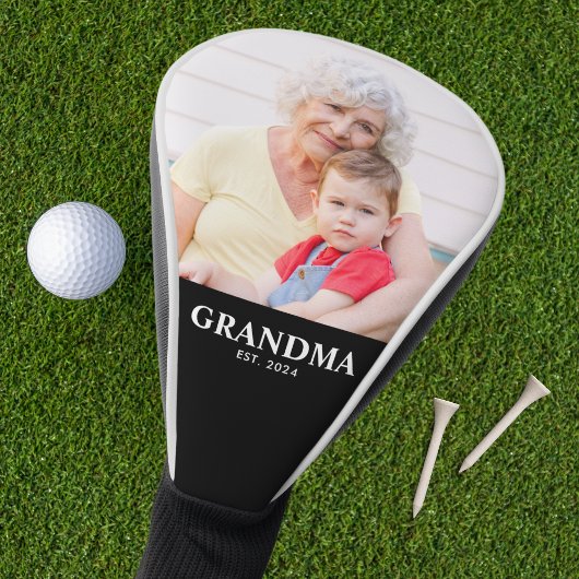Oma heeft modern schrift foto ingesteld golfheadcover