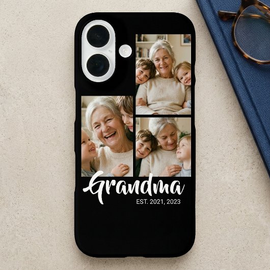 Oma heeft modern schrift zwart 3 foto Case-Mate iPhone case