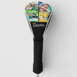 Oma heeft modern schrift zwart 3 foto golfheadcover