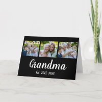 Oma heeft modern schrift zwart 3 foto ingesteld