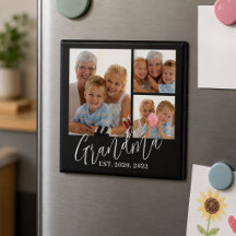 Oma heeft modern schrift zwart 3 foto ingesteld