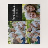 Oma heeft modern schrift zwart 3 foto legpuzzel (Verticaal)