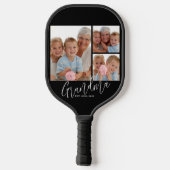 Oma heeft moderne leuke tekst 3 foto opgericht pickleball paddle (Achterkant)