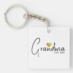 Oma heeft nieuwe oma cadeau ingesteld sleutelhanger