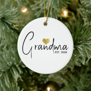 Oma heeft nieuwe oma cadeau opgericht keramisch ornament