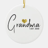 Oma heeft nieuwe oma cadeau opgericht keramisch ornament (Voorkant)