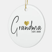 Oma heeft nieuwe oma cadeau opgericht keramisch ornament (Links)
