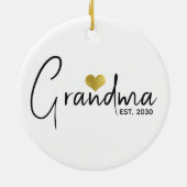 Oma heeft nieuwe oma cadeau opgericht keramisch ornament (Achterkant)