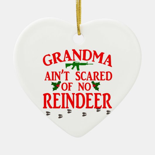 Oma heeft Ran over Keramisch Ornament (Voorkant)
