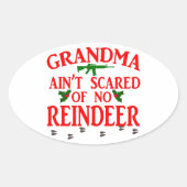 Oma heeft Ran over Ovale Sticker (Voorkant)