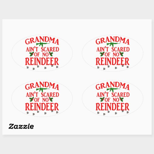 Oma heeft Ran over Ovale Sticker (Vel)