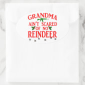 Oma heeft Ran over Ovale Sticker (Tas)