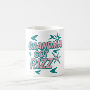 Oma heeft swag — Atomair turquoise-roze pop Magische Mok