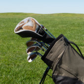 Oma heeft wit schrift foto ingesteld golfheadcover (Insitu)