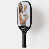 Oma heeft wit script foto ingesteld pickleball paddle (Links)