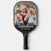Oma heeft witte script foto ingesteld pickleball paddle (Voorkant)