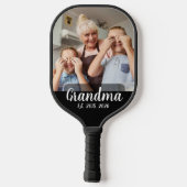 Oma heeft witte script foto ingesteld pickleball paddle (Achterkant)
