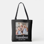 Oma heeft witte script foto ingesteld tote bag (Achterkant)