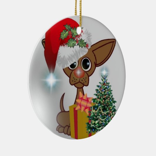 Oma - Het is een kerstfeest van Mousy Dog Keramisch Ornament (Rechts)