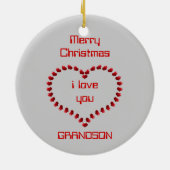 Oma - Het is een kerstfeest van Mousy Dog Keramisch Ornament (Achterkant)