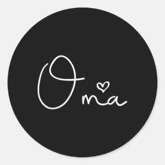 Oma hij voor haar oma ronde sticker