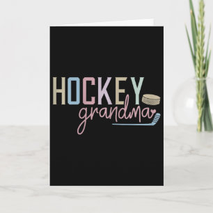Oma-hockeyontwerp Cute ijshockeyliefhebbers Fan Kaart