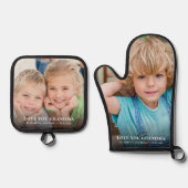 Oma hou van je foto ovenwant & pannenlap set