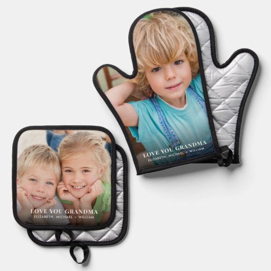 Oma hou van je foto ovenwant & pannenlap set (Voorkant / Achterkant)