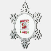 Oma houdt geen lijst van aughty tin sneeuwvlok ornament (Rechts)